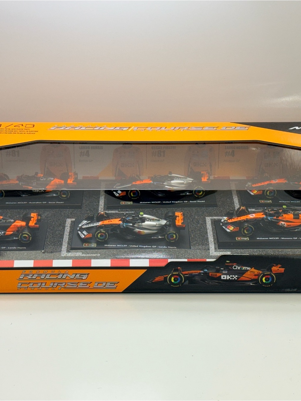 Racing Course Die-Cast Car Set - Orange and Black